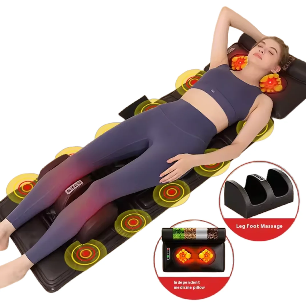 Best Selling Massage 2024 Mattress Air Pad Infrared Roller Full Body Neck Massager Electric Mat Vibrating Massage Cushion