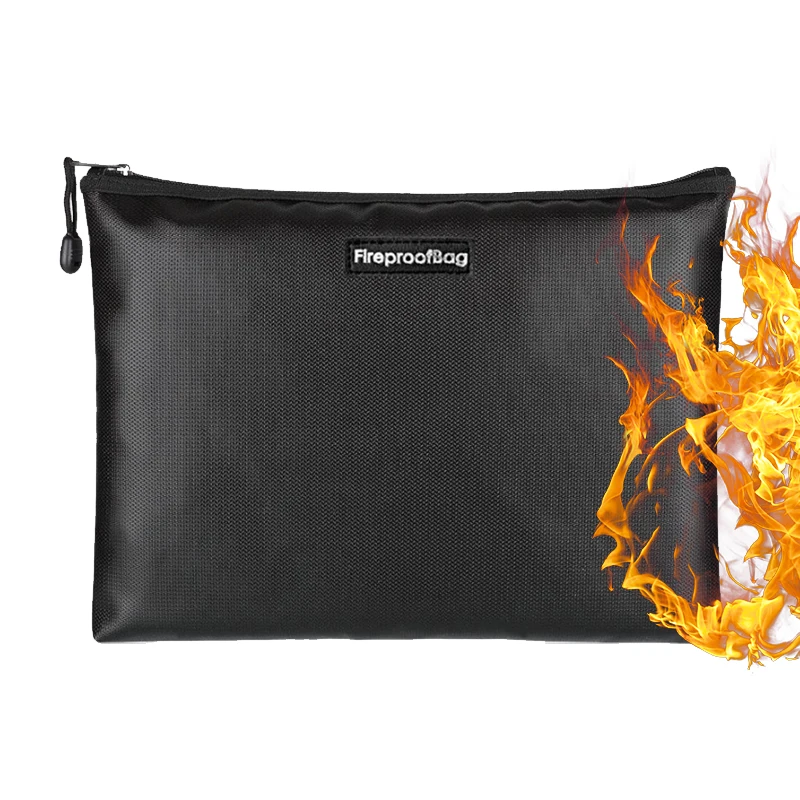 Glass fiber silicone fabric itching resistant fireproof waterproof file bag