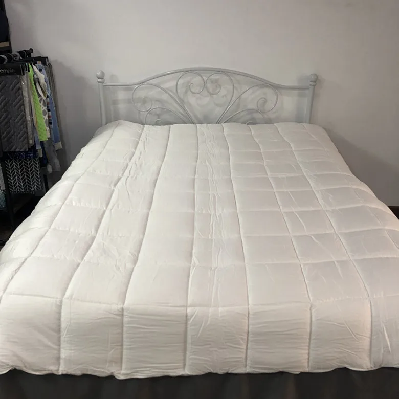 100% Organic Eucalyptus Lyocell Tencel Comforter All-Season White Down Alternative Comforter Quilted Breathable Ultra-Soft