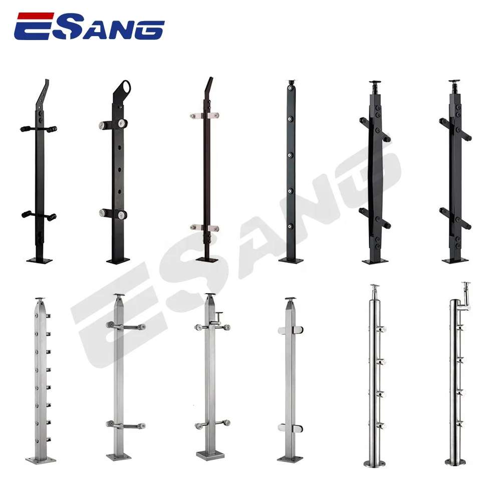 ESANG Outdoor Design Inox Rieles Y Barandillas Side Mount Deck Railing Stainless Steel Cable Railing Post