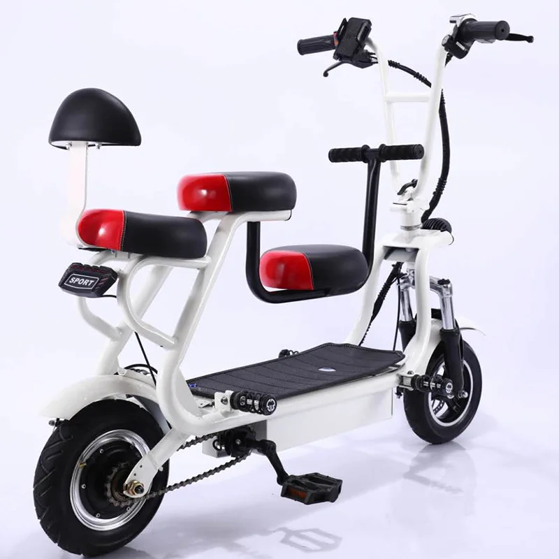 350W 48V 3 seats wholesale adult lithium battery power car tram lady electric motor bikes moto eletrica e rickshaw electric mope