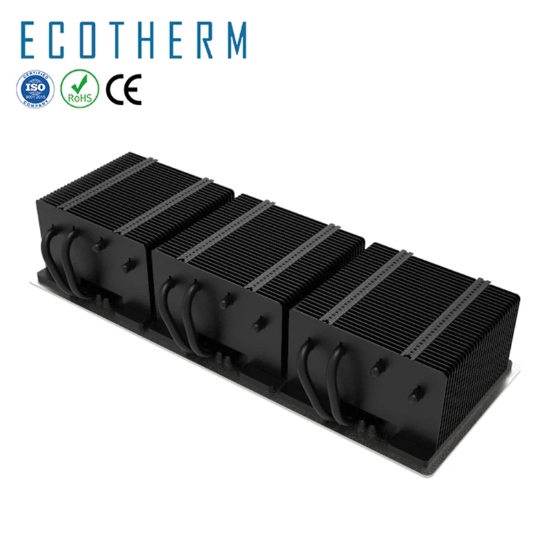 customized Black finish with copper CNC machining 80w led heat sink aluminum heat sink for peltier