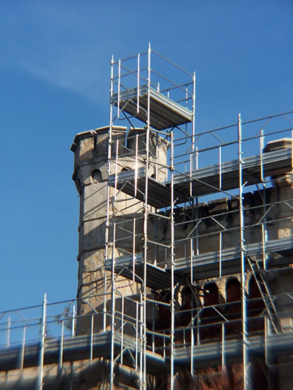 Scaffolding Steel Frames System With Caster Iron Wheel For Painters