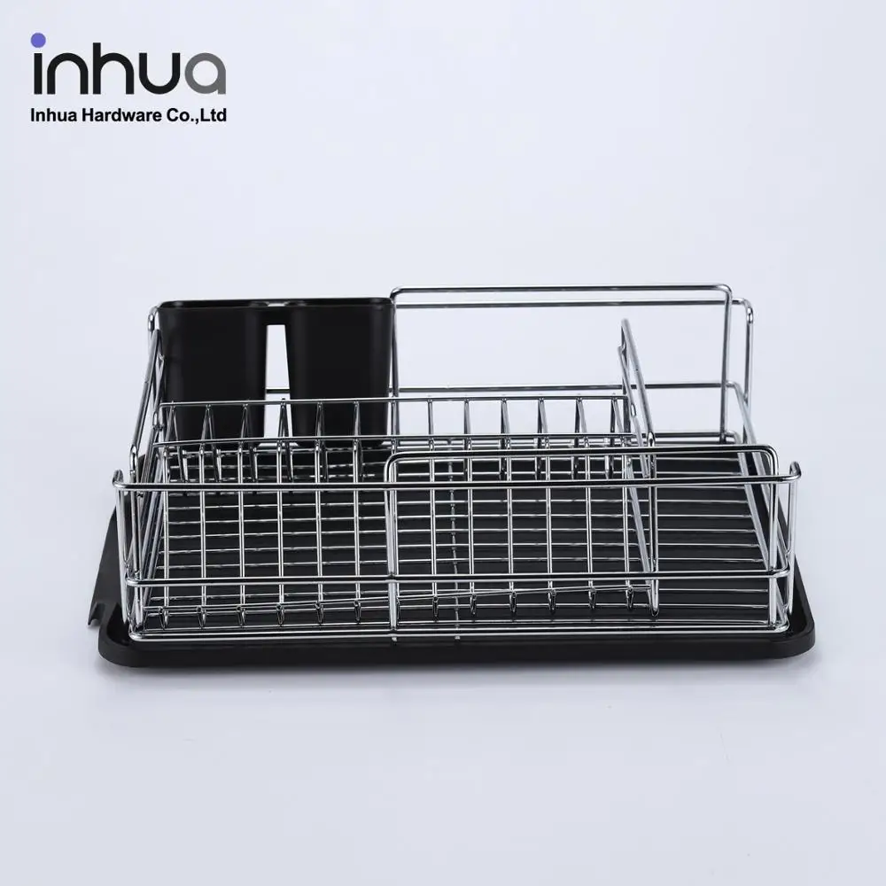 
Double-layer kitchen dish storage drain rack metal rack 