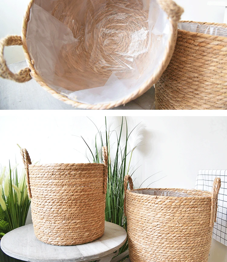 hot selling flower pot Indoor Outdoor storage Natural Multi Flower Plants Pots Straw Woven Seagrass Belly floriculture Basket
