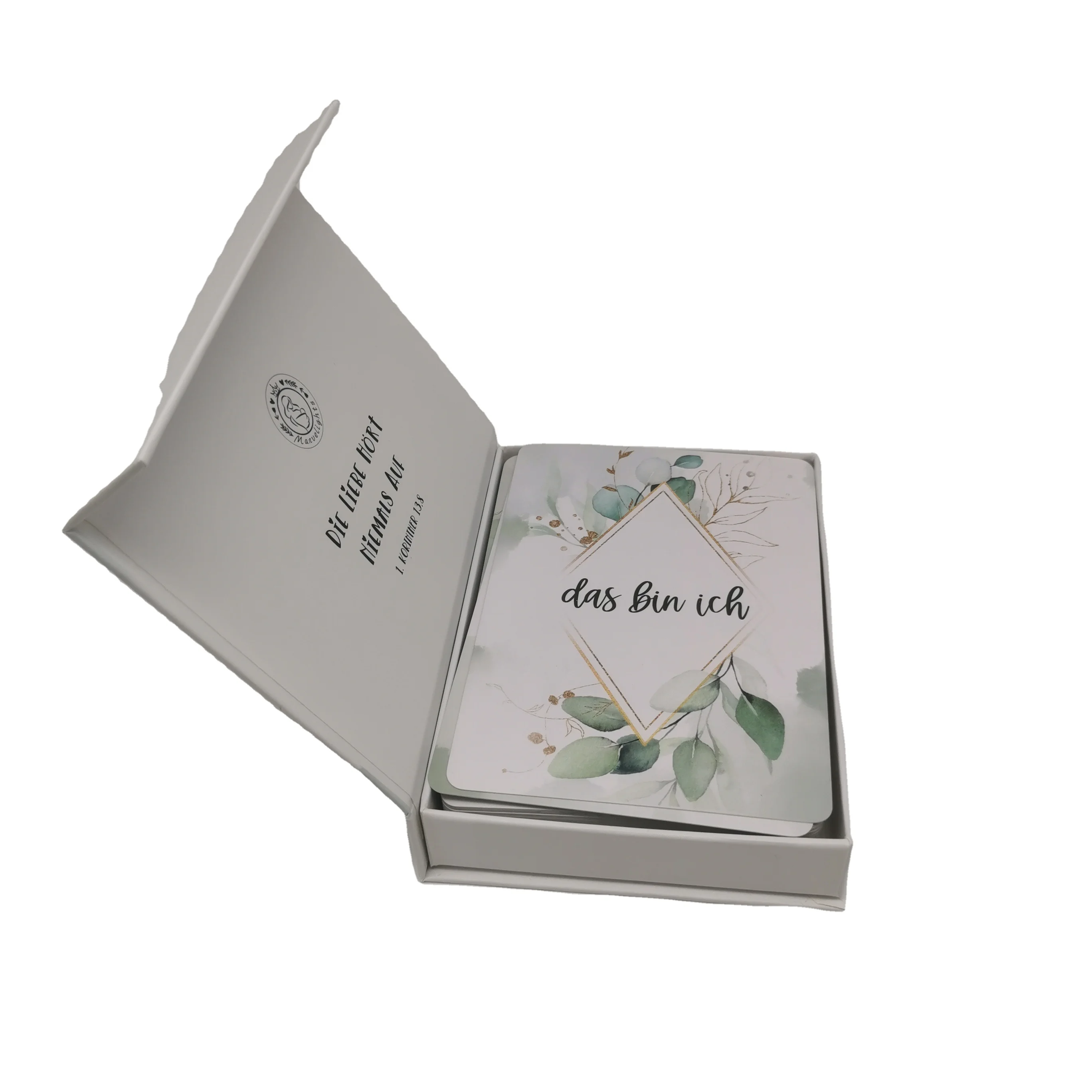 Factory Customized Paper Gift Card Postcards Set with Boxes for Packaging