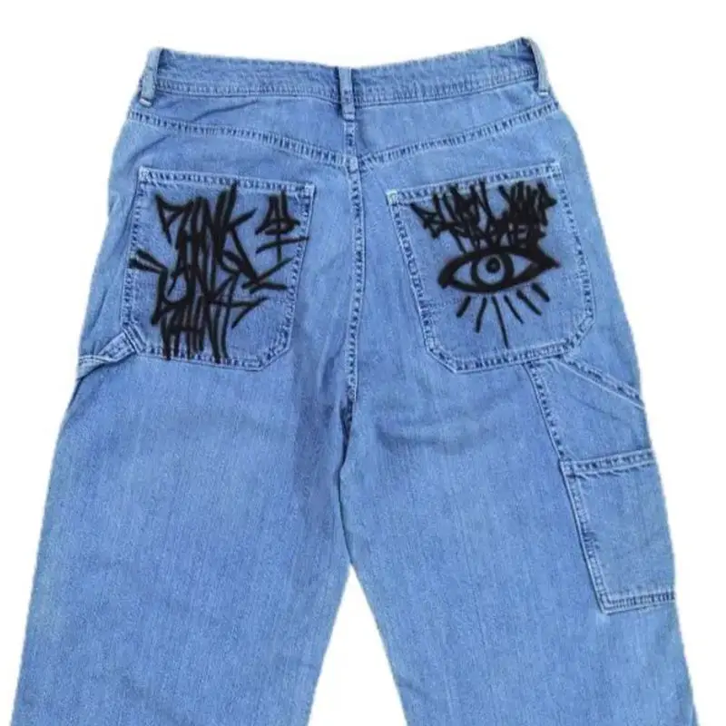 AeeDenim Denim Manufacturer Hand Painted Jeans All Over Print Denim Y2k Jeans Men