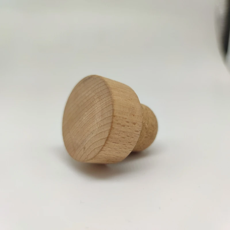 Wholesale Vodka Tequila Whisky Bottle Cork Stopper With Wooden Top Lids Bottle Stopper Closure T-shape Synthetic Corks