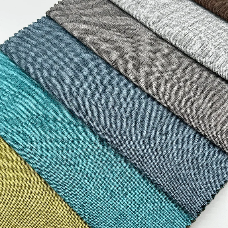 Wejoy легкий 240gsm 100% полиэстер льняная ткань для домашнего текстиля декоративная