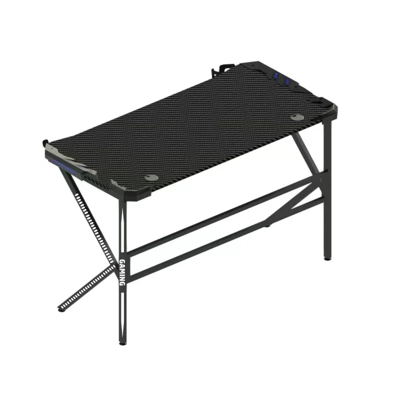 Fast shipping China Manufacturer Cheap K Shape Computer Gaming Desk Pc Racing Standing Table With Rgb Light
