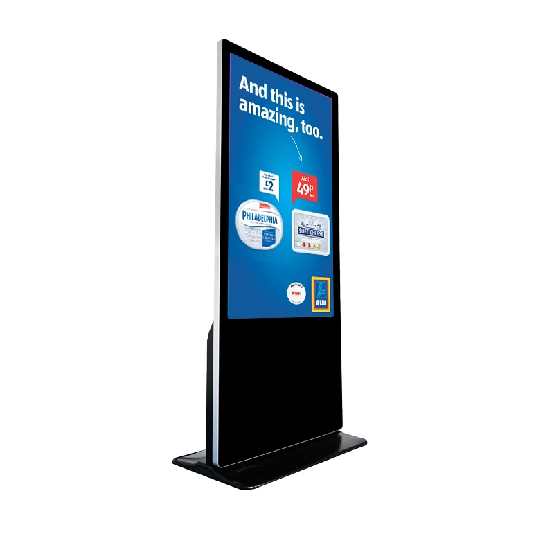 Floor Standing Indoor 43 Inch LCD Advertising Display Touch Interactive Screens AD Kiosk Stand Alone Digital Advertising Machine