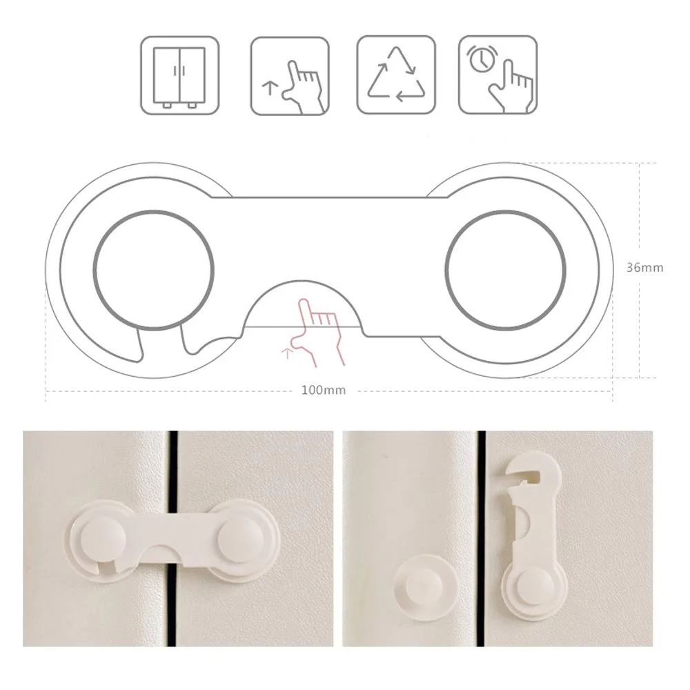 Hot Sale Baby Safe Lock ABS Cabinet lock prevents children from Clamps hands