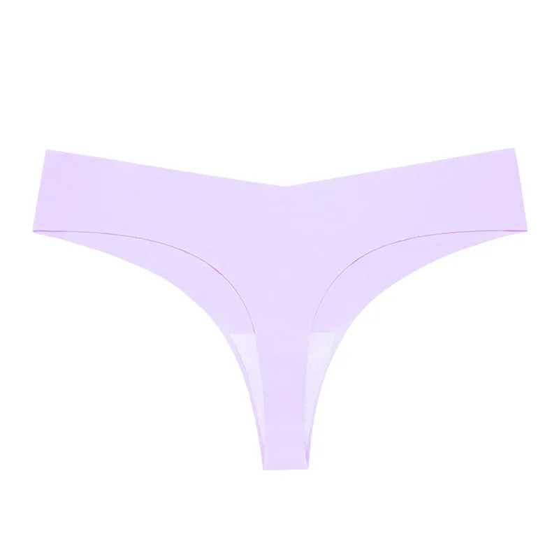 America Europe Size 77% Polyamide 23% Elastane Women Thongs Panties Seamless Soft Ice Silk Underwear