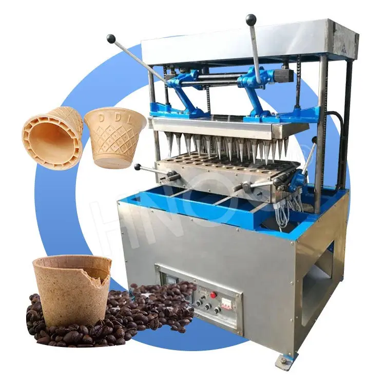 HNOC Automatic Set Ice Cream Maker Pizza Biscuit Waffle Cone Edible Coffee Tea Cup Make Machine