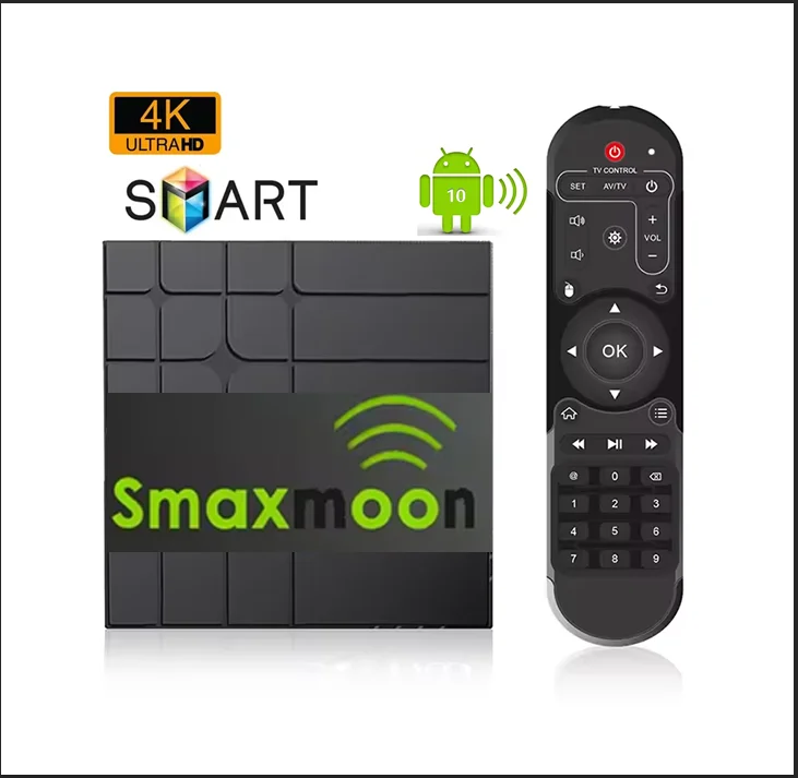 Smaxmoon IP TV m3u Support reseller panel IPTV Android Smart TV Box subscription 12 Months Warranty