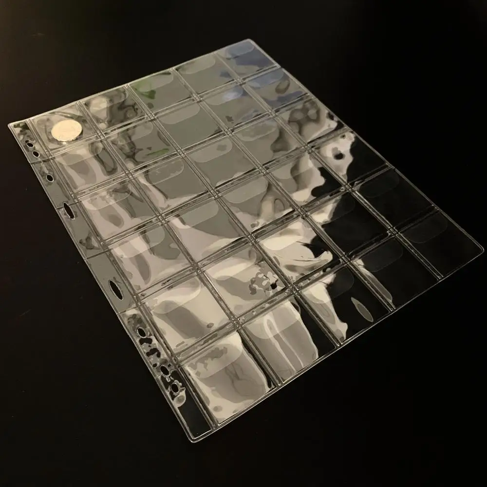 Coin flip board PVC film photo album inner page 30 pockets / ring binder albums display