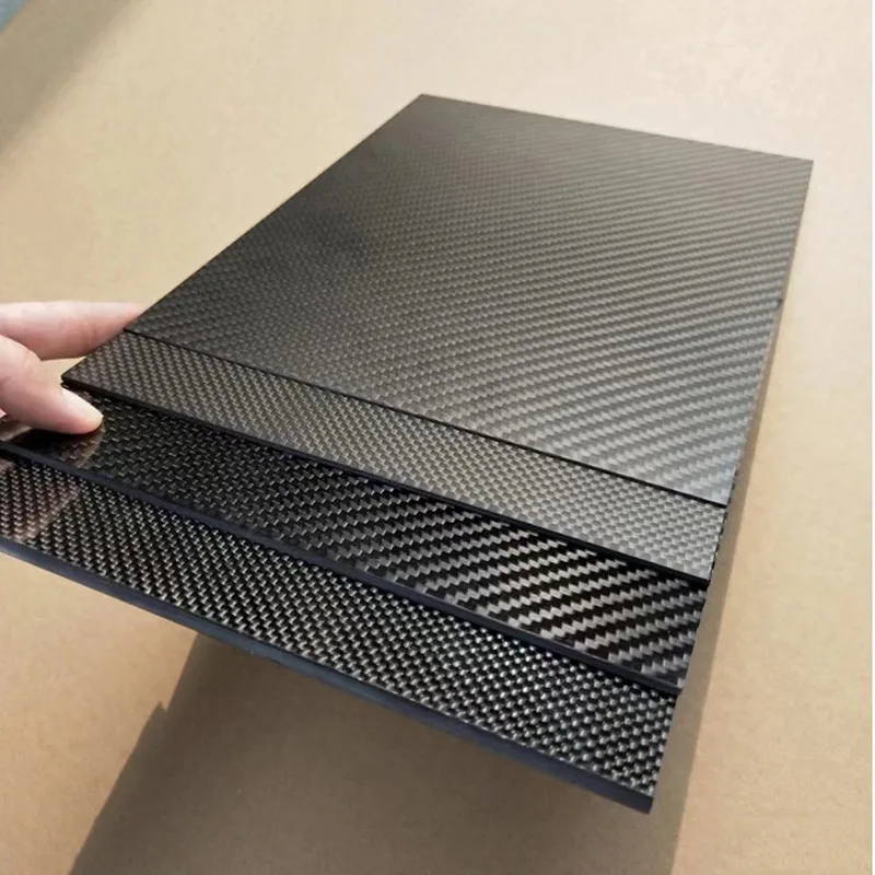Custom carbon fiber sheet 3k carbon fiber plate panel cnc carbon fiber sheet 200x300mm 300x400mm 500x600mm 1000x3000mm