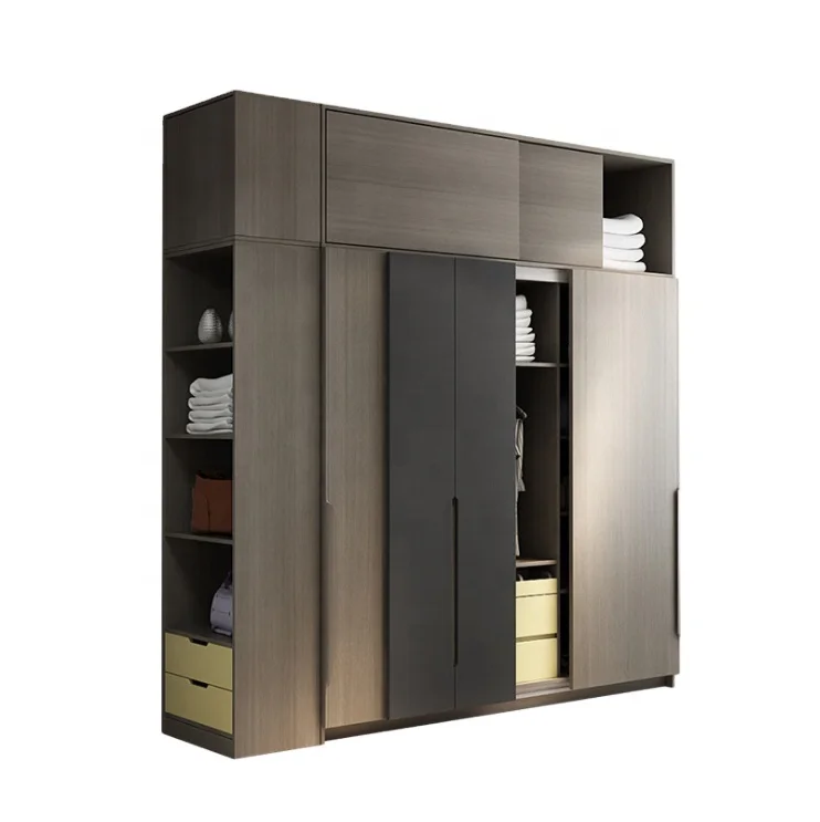JIAMUJIA modern free collocation modular design large storage multifunctional sliding door bedroom furniture wood