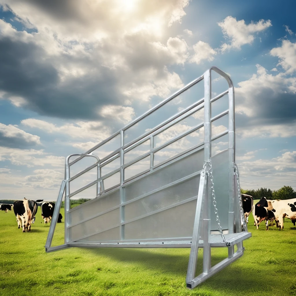 Сверхмощный оцинкованный Регулируемый погрузочный пандус для крупного рогатого скота