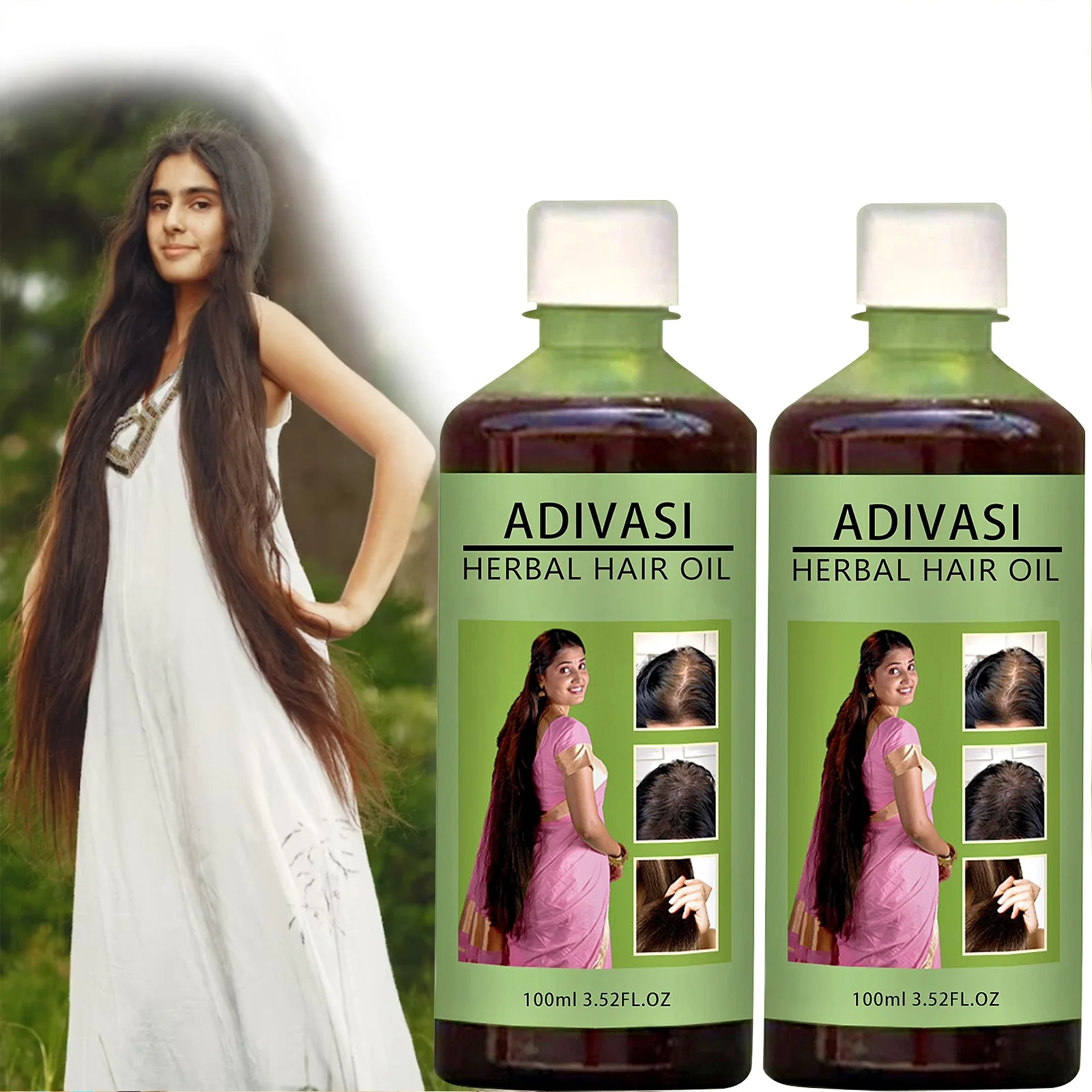 Herbal Hair Growth Oil Anti Hair Loss Treatment Regrowth Scalp Care Natural Organic Hair Serum