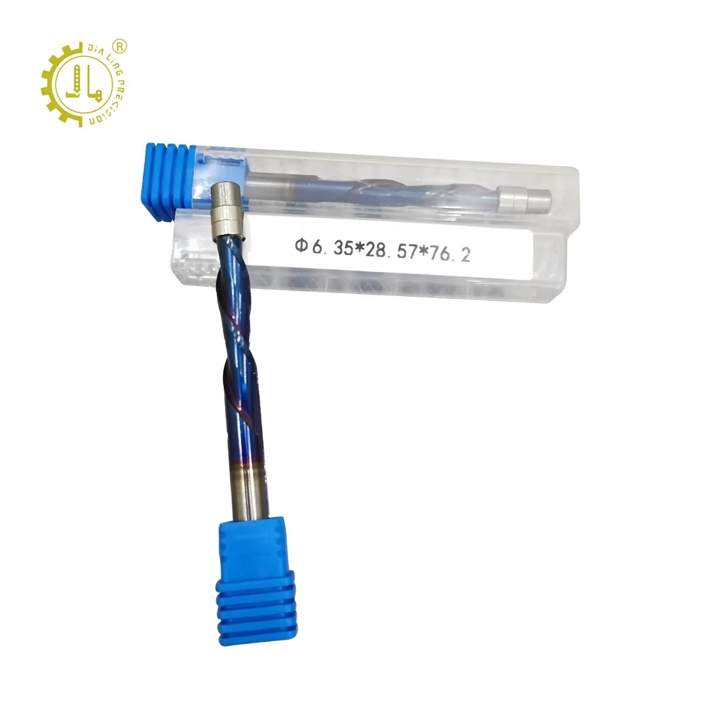 Flush Trim Router Bit Upcut Downcut 12 Shank Compression Cutter Solid Carbide Spiral CNC Router Trimmer Bits With Blue Coating