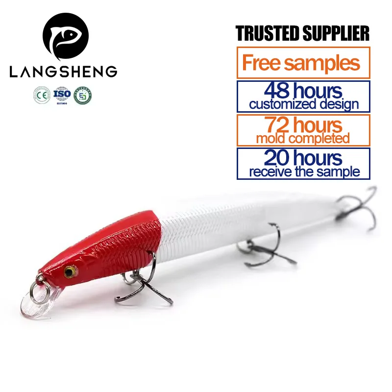 Langsheng wholesale Large fishing gear sea fishing hard bait 5 color hard minnow bait 18cm 23g hard bait fish lures