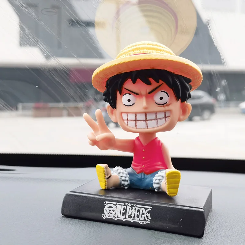 Anime Accessories Ornaments Roronoa Zoro Luffy Bobble Heads One Piece Figure For Car Dashboard