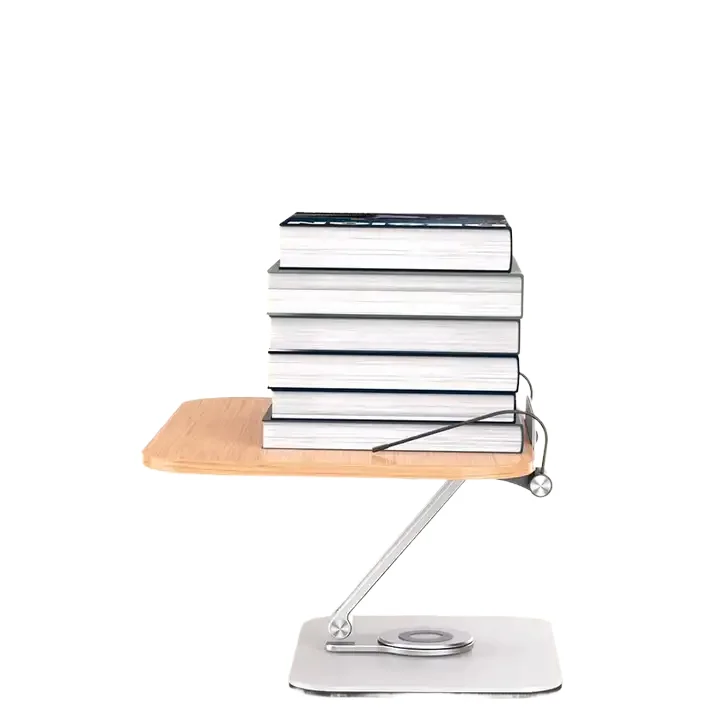 Walnut 360 Degree Book Stand Adjustable Book Holder for Reading Desktop Riser for Laptop, Recipe, Textbook