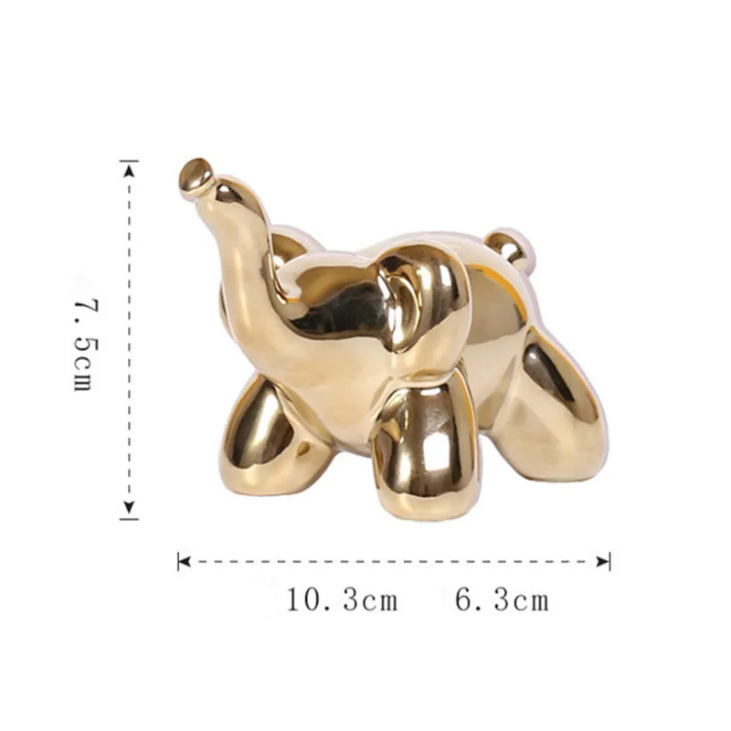 Gold Statue Decoration Home Decor Modern Ceramic Balloon Dog Rabbit Elephant Statues