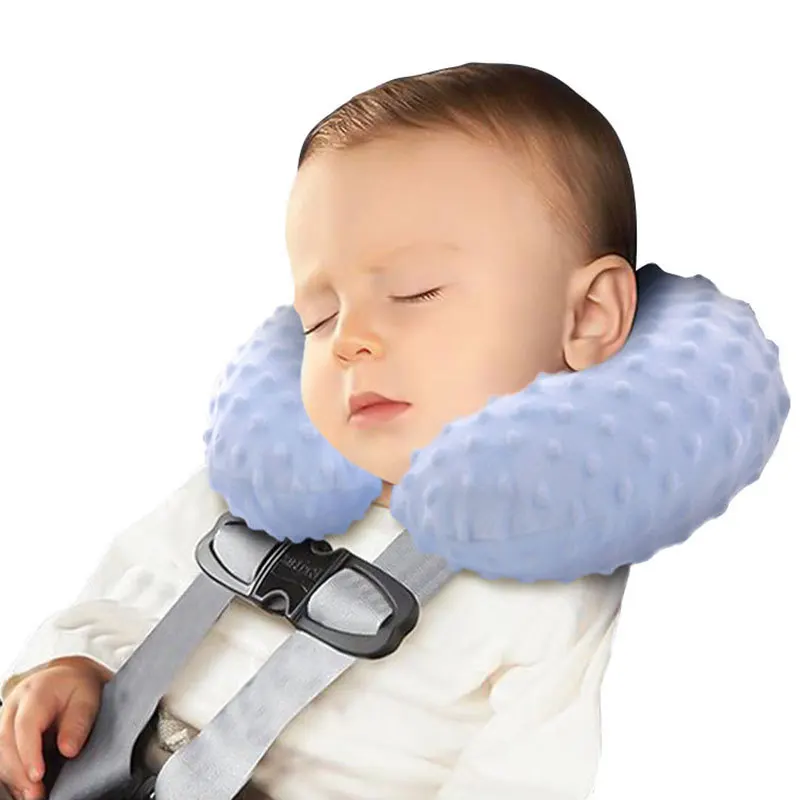 
2021 new arrival inflatable U shape air filling neck pillow baby air filled pvc Press to inflate inflatable neck pillow 