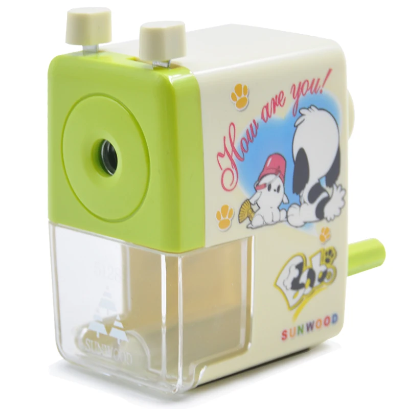 SUNWOOD Manual Pencil Sharpener Machine Plastic for Classroom Kids School Office and Teacher Supplies 5128 Green