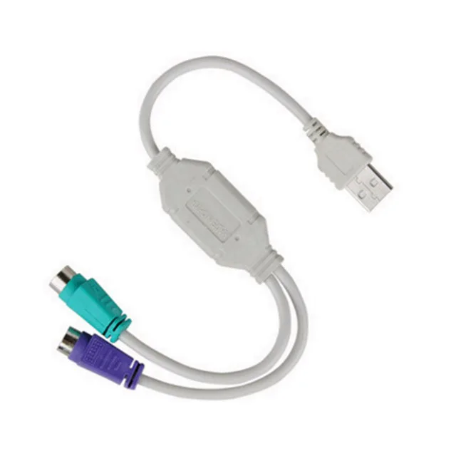 Переходник USB «папа»-«мама» PS2 для компьютера ПК клавиатуры