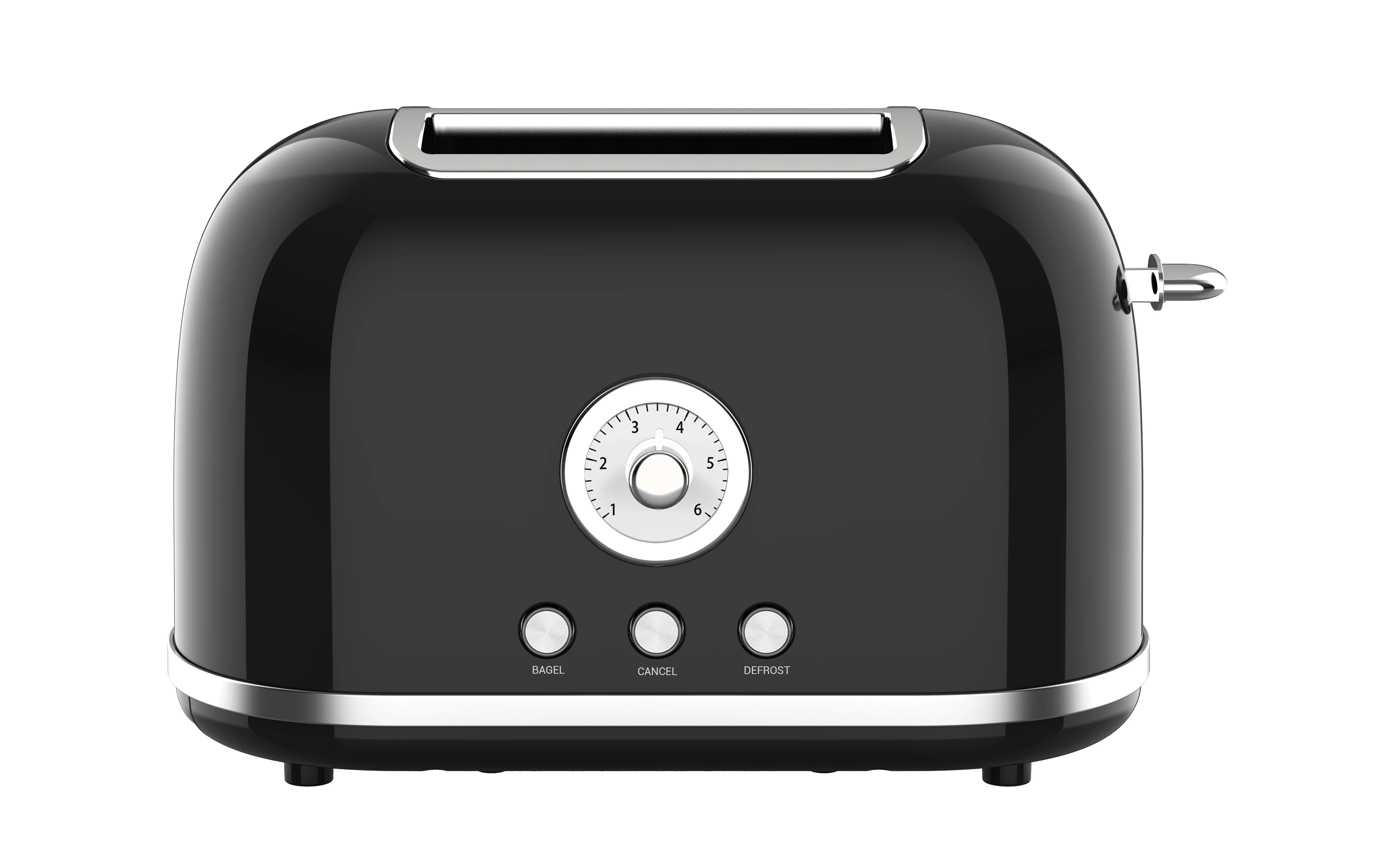 Custom logo timer Retro 2 slice Toaster Stainless Steel Electric POP UP Bread Toaster with Grill