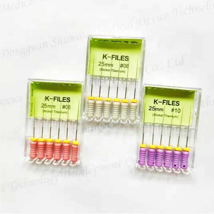 Low Price Dental Instruments Root Canal Files Hyperelasticity Hand Use Nickel Titanium  K Files
