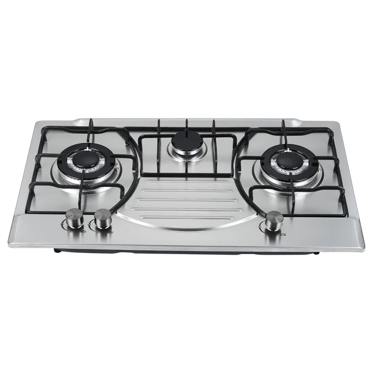 Новейшая Современная Газовая плита из нержавеющей стали для кухни