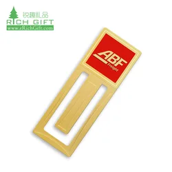 New design custom made laser cutting engraved metal bookmark for gifts gold etching bookmark metal logo