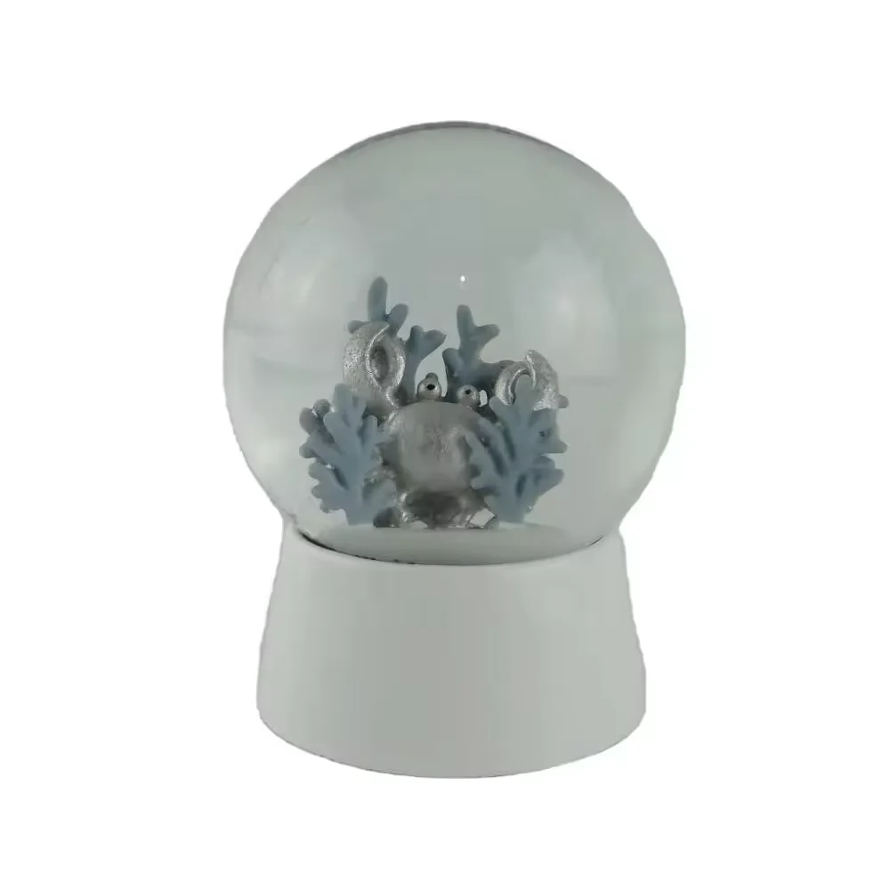 Коралловый риф морские крабы 100 мм музыкальная смола водный глобус играет мелодию
