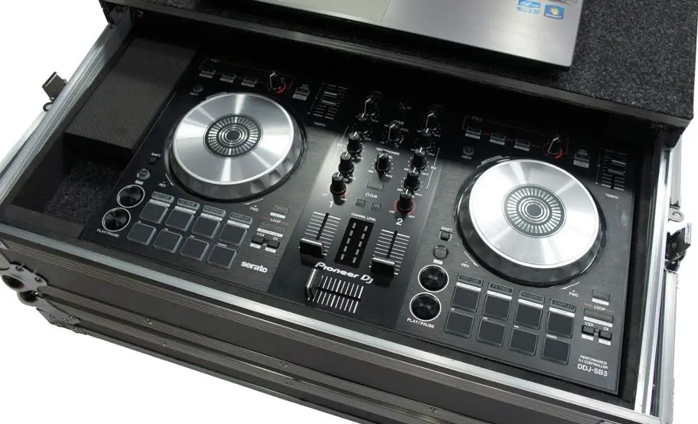 Aluminum Rack Case Plywood Flight Glide Case with Laptop Stand Road DJ Case