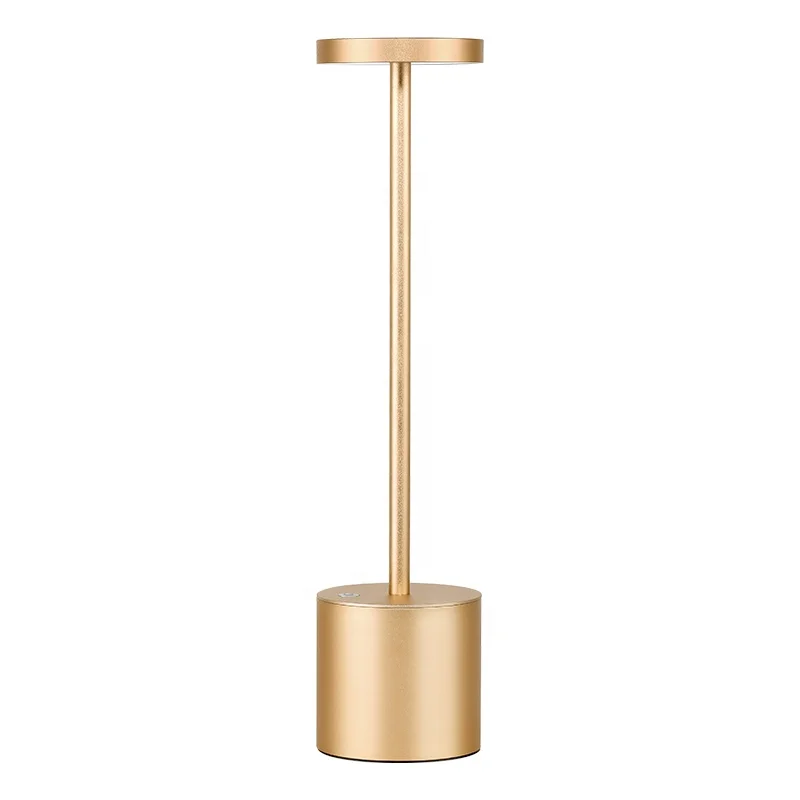 Modern Luxury Touch Button Waterproof IP54 Desk Lamp LED Decorative Table Lamp 2 Step Dimmer Rechargeable Led Table Light