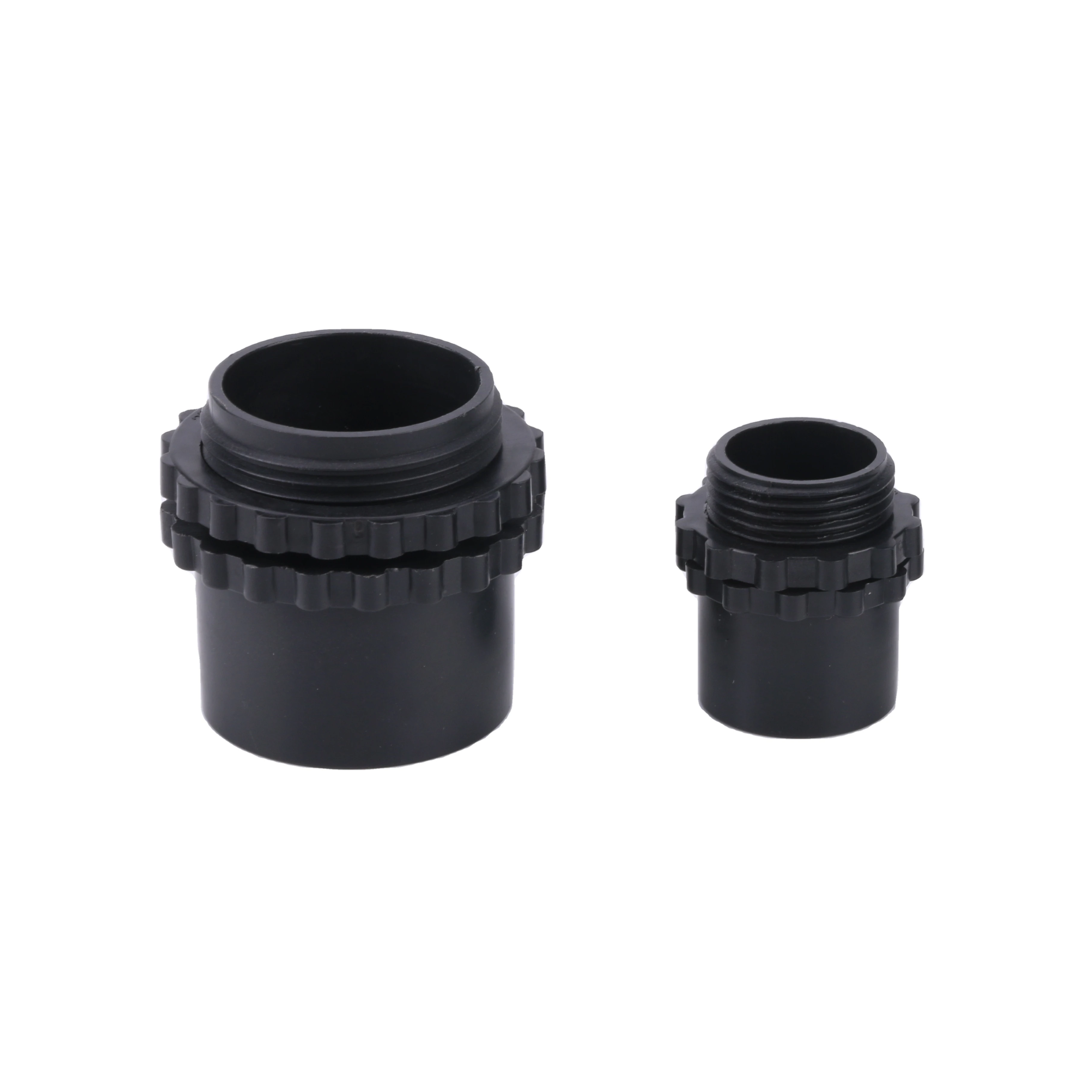 Customized 25mm Nylon Corrugated Black Joint Pvc Coated Male Hose Adaptor Flexible Conduit Connectors