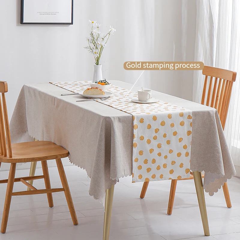 New designer modern INS holiday party wedding kids room decor 100% cotton woven fabric boho table decor dining table runner