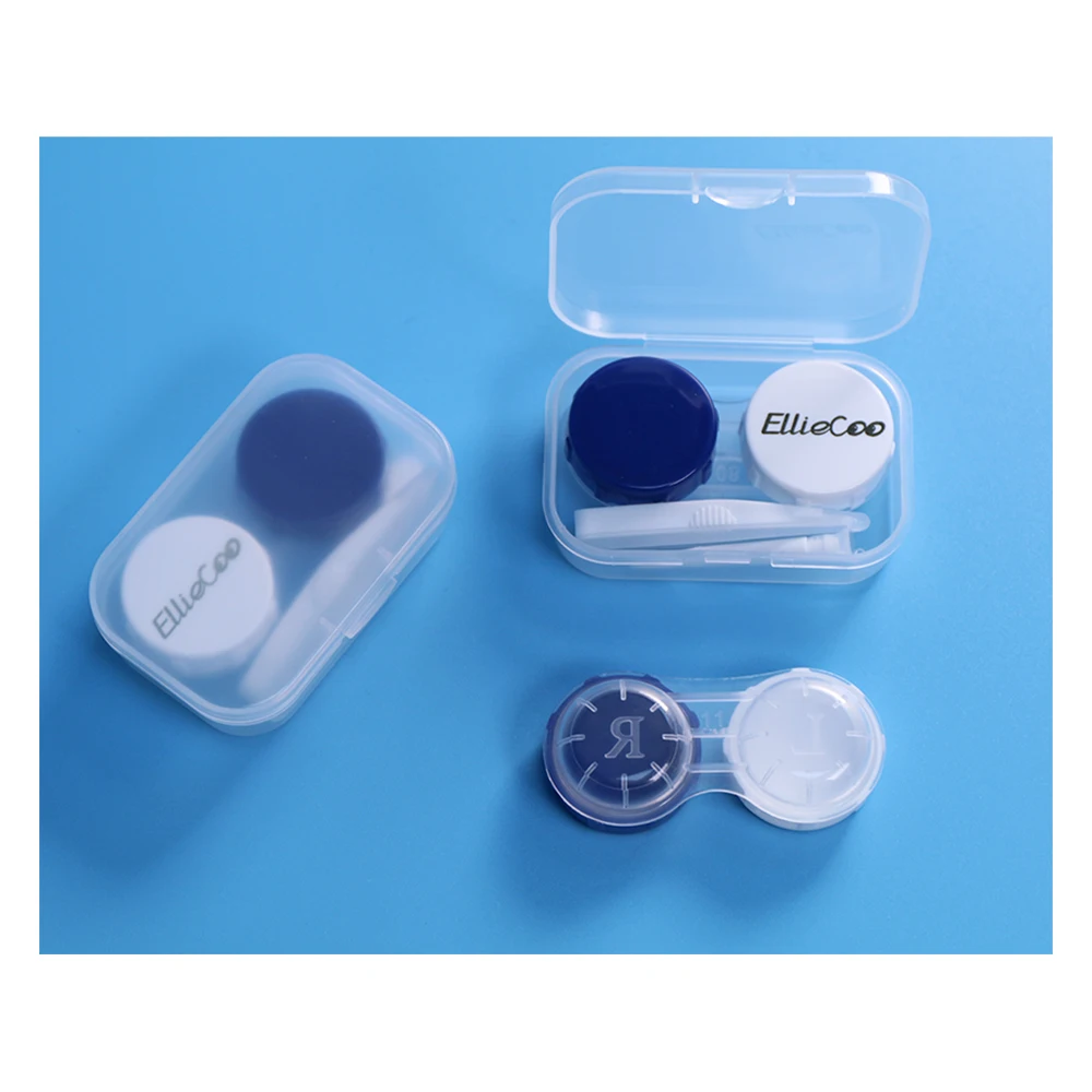 Elliecoo medical grade plastic eye contacts box case contact lens