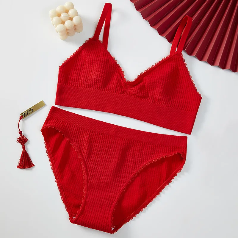 BSCI OEM Manufacturer Custom Logo Bragas Para Mujeres Ropa Interior Sin Costura Seamless Underwear Set