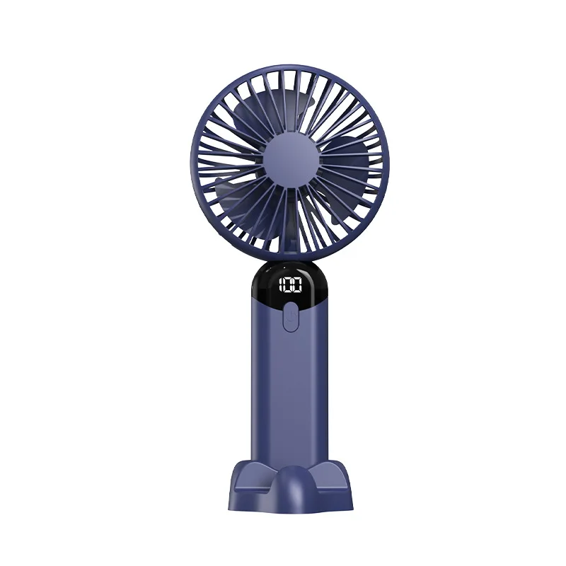 Portable Fan 6 Speeds Personal Fan With Base Digital Display Handheld Desk Fan For Outdoor Indoor