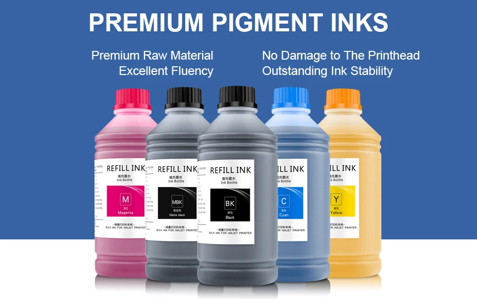 MWEI 1000ML Pigment Ink For Canon PFI-107 120 320 102 PFI-707 PFI-710 TM-200 TM200 TM-205 TM-300 TM-305 iPF670 iPF680 12 colors