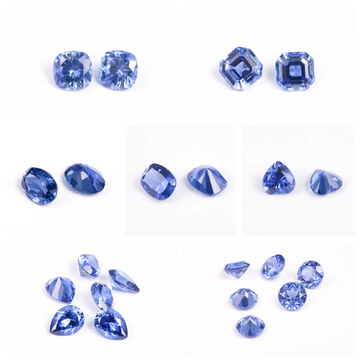 Luxury Synthetic Moissanite Stone Fashional Jewelry Cultivated Sapphire 0.5-5ct Shaped Royal Loose Gemstones