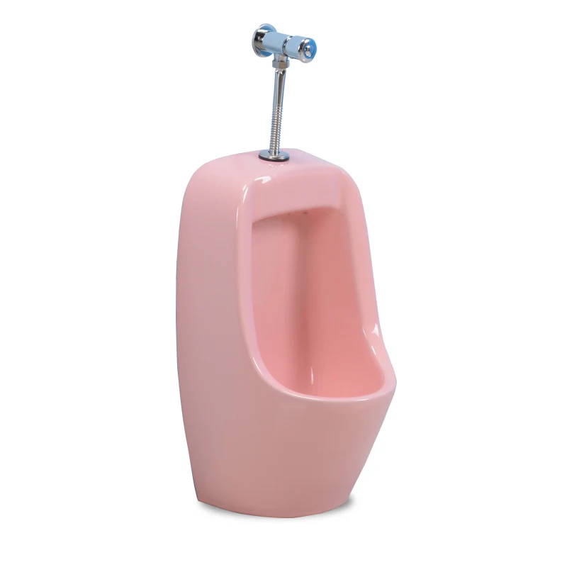 KD-K001UA Artistic Colored Sanitary Ware for Kindergarten Wall Mounted Ceramic Urinal Trap Pink Colored Small Size Urine Bowl