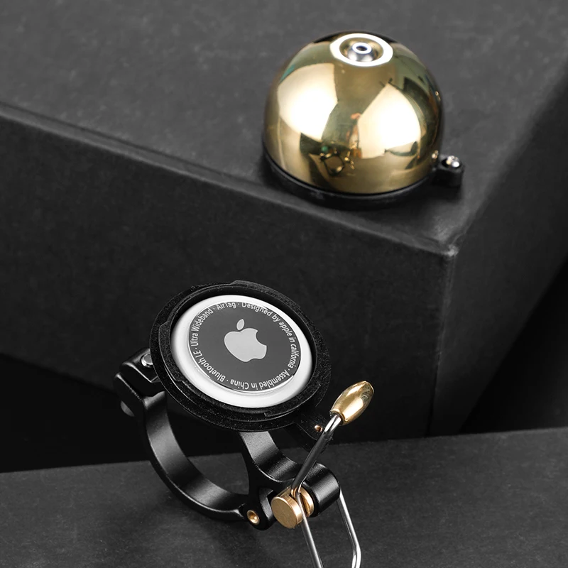 airtag fahrrad klingel bike ring bell sounds loud copper cap bike bell anti theft classic bicycle bell