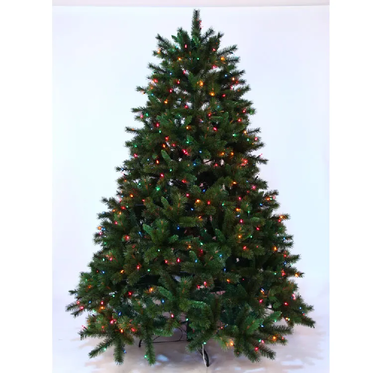 2024 Factory Price Prelit  Pine Needle Artificial Christmas Tree with LED Lights PVC  Material