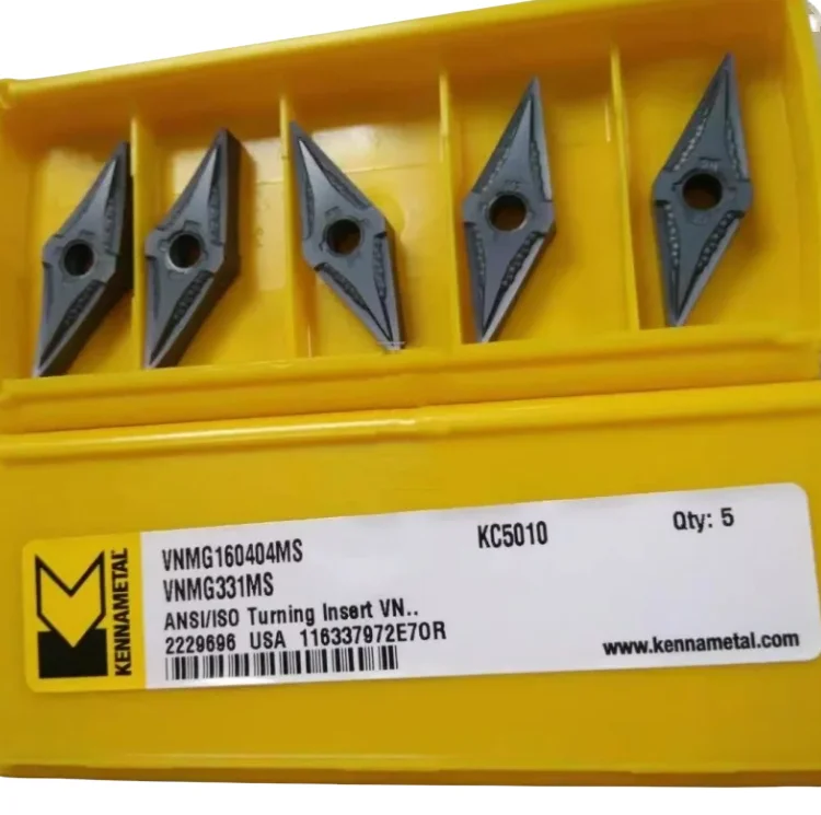 Карбидное лезвие Kennametals VNMG160402 160404 160408-мс/МП KC5010 режущие инструменты CNC токарные вставки